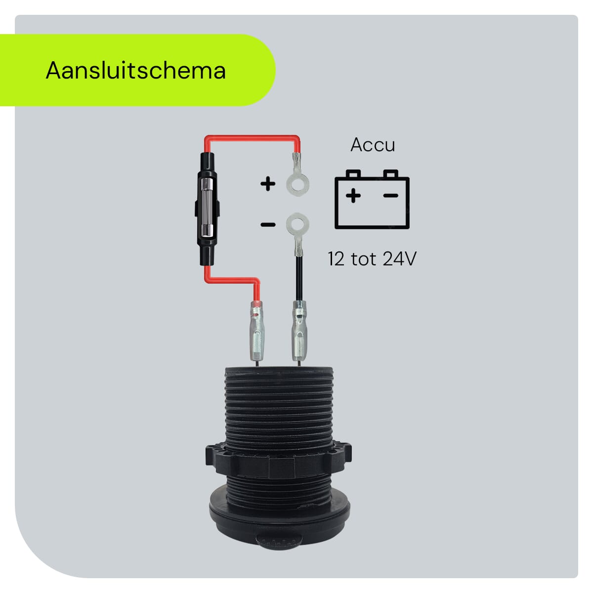 V Usb Autolader Poorten Inbouw Met Schakelaar Voltmeter