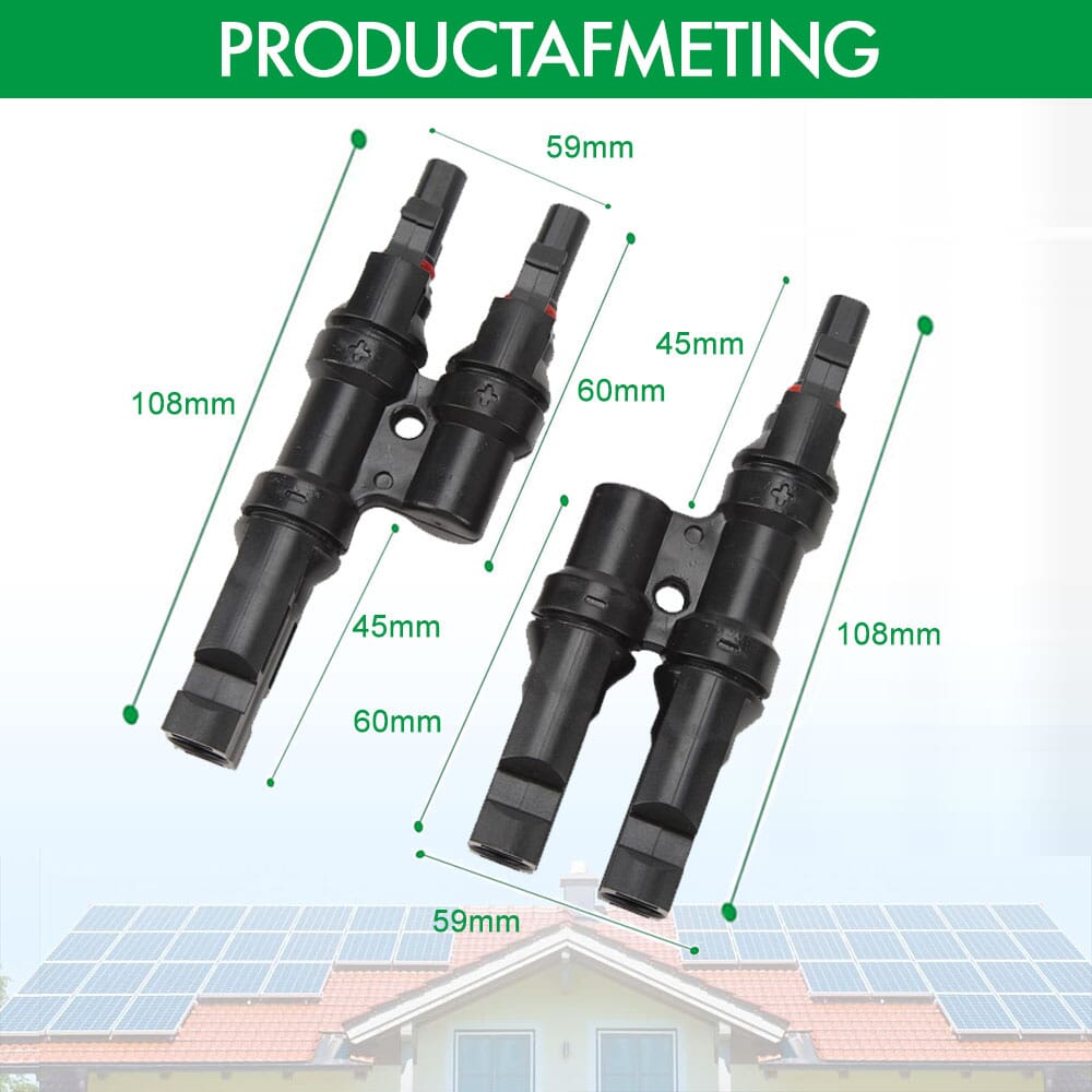 Mc4 Zonnepaneel T Splitter Solar Mc4 Connector Ip67 2 Male Naar 1 Female 2 Female Naar 1 0867