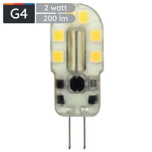 Avide G4 LED Insteeklamp 2W 12V - 4000K - 200lm - LED Lampjes Insteek - Wit licht - Vervangt 21W lamp