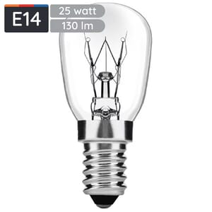 Avide E14 Ovenlamp 25W 220-240V - 130lm - 3000K - Ovenlampje - Warm wit licht