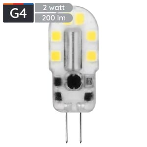 Avide G4 LED Insteeklamp 2W 12V - 3000K - 200lm - LED Lampjes Insteek - Warm wit licht - Vervangt 21W lamp