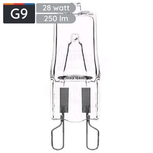 Avide G9 Halogeen 28W 220-240V Dimbaar - 3000K - 350lm - Halogeen Lampjes Insteek - Warm wit licht